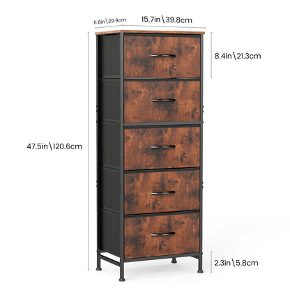 Tall Lightweight Fabric Dresser