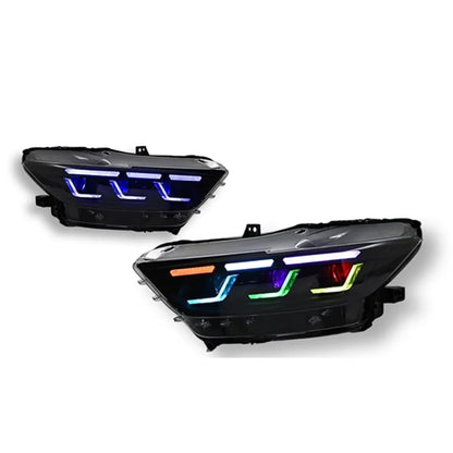 RGB Headlight LED Projetor Headlight For Ford Mustang 2015-2017
