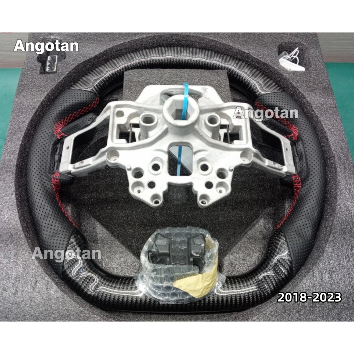 LED Carbon Fiber Steering Wheel for Ford Mustang 2015-2023