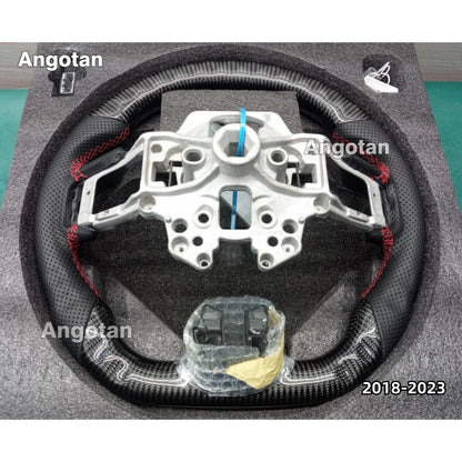 LED Carbon Fiber Steering Wheel for Ford Mustang 2015-2023
