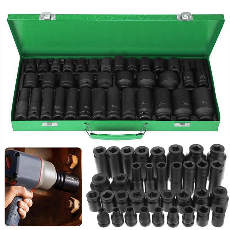 35pcs Professional Heavy-Duty 1/2" Impact Socket Set