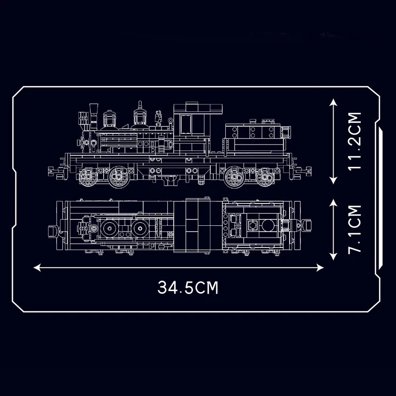 Mould King 12032 Steam Locomotive Building Block Assembly