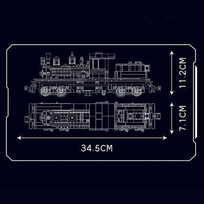 Mould King 12032 Steam Locomotive Building Block Assembly