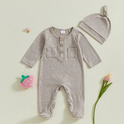 2Pc Double Pocket Onesie N-9M