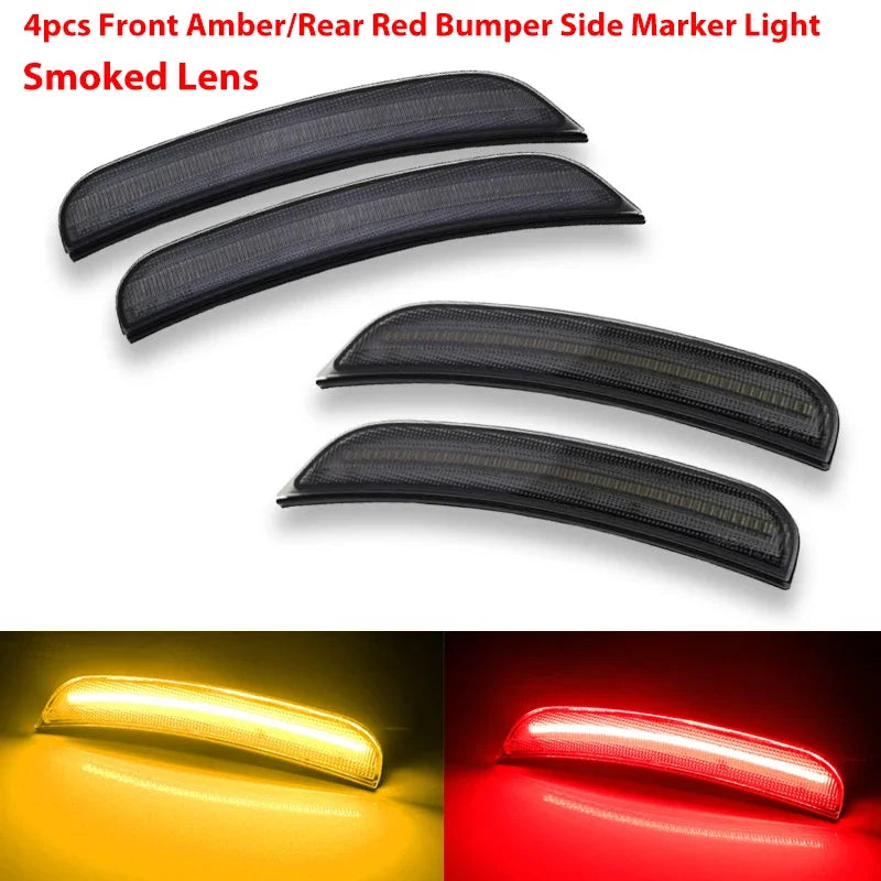 iJDM Front/Rear Bumper Side Marker Replace OEM Sidemarker Lamps For Dodge Charger 15-22