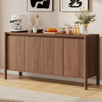 Solid Wood Storage Cabinet with 4 Doors