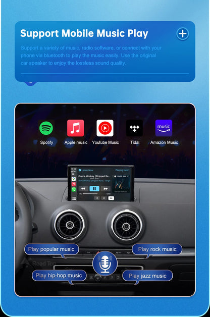 Carplay Wireless Android Auto interface For Audi A3 S3 2013-2018