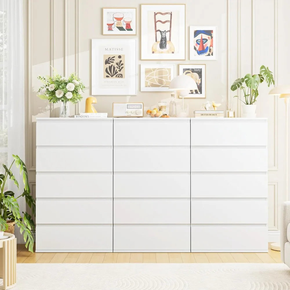 White 5 Drawer Dresser