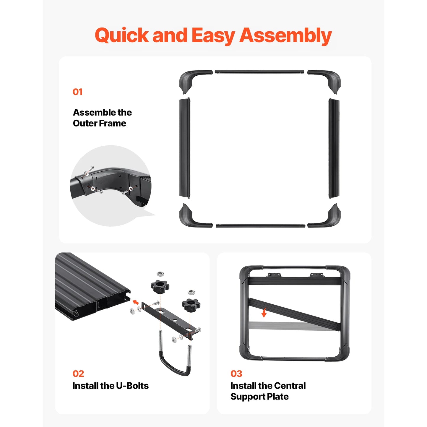 VEVOR Roof Rack Cargo Carrier 48x40x5.6“ Universal Rooftop Cargo Basket