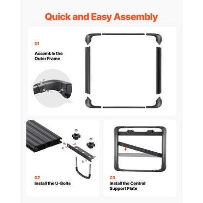 VEVOR Roof Rack Cargo Carrier 48x40x5.6“ Universal Rooftop Cargo Basket