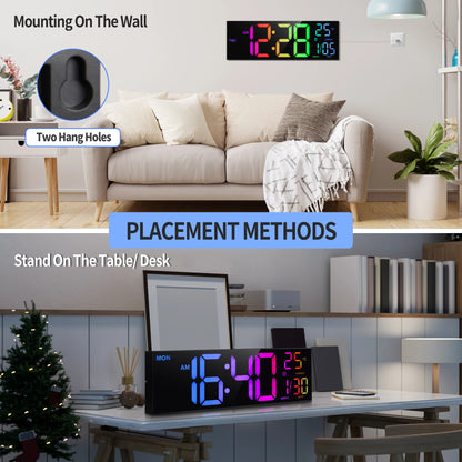 RGB Digital LED Wall Clock
