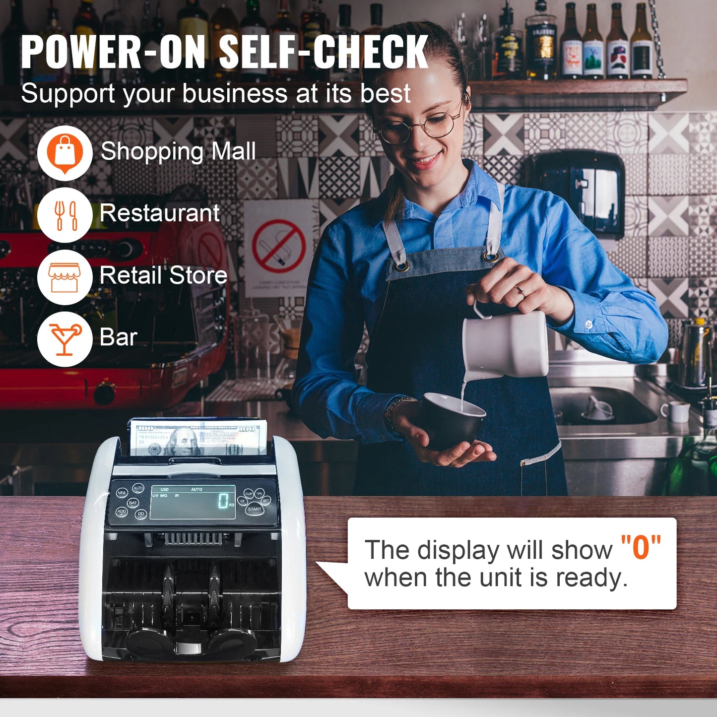 1000 Pcs/Min Money Counter Counterfeit Bill Detector by UV/MG/IR/DD Function