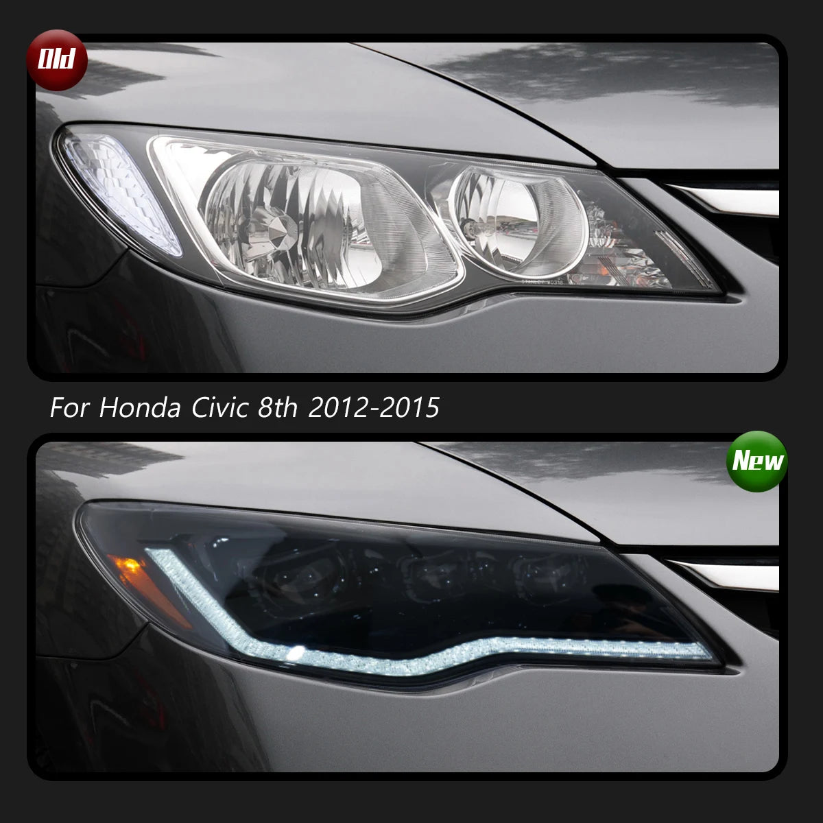 LED Projector Headlights For Honda Civic 8th FD2 2012-2015