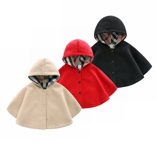 1 Pc Hooded Cape Coat 3M-5Y