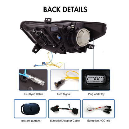 RGB Headlights For Ford Mustang 2015-2017