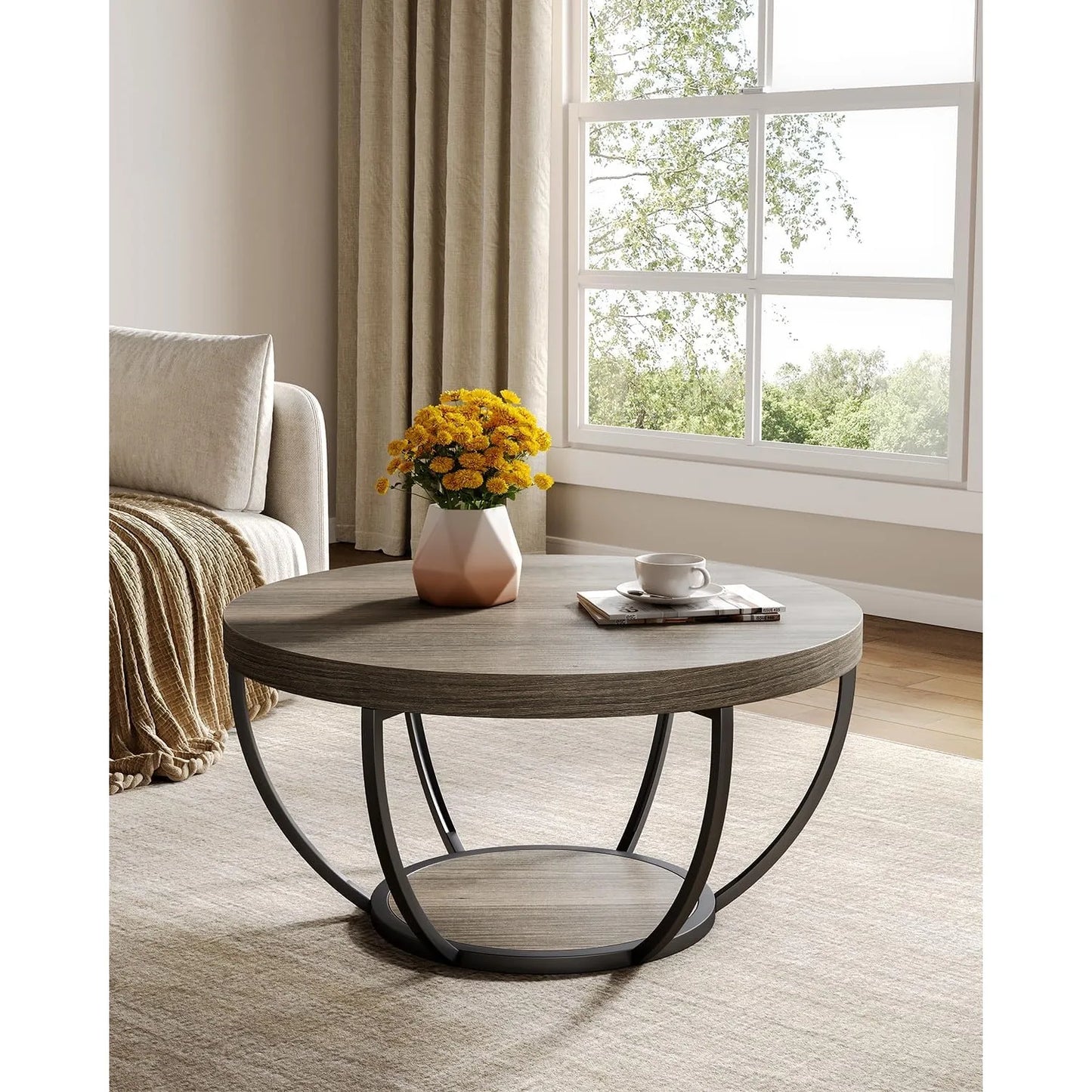 2-Tier Round Coffee Table