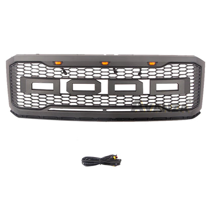 Front Grill With Led Lights Bumper Grille For Ford Expedition 2007-2014