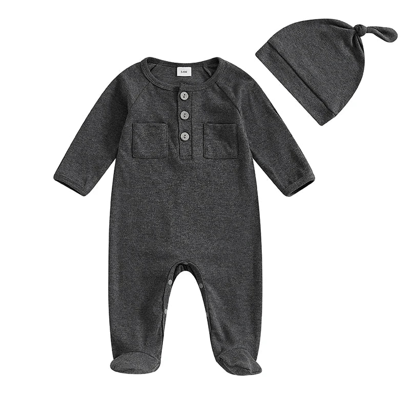 2Pc Double Pocket Onesie N-9M