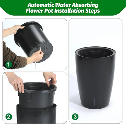 1-Pair Self-Watering Planters
