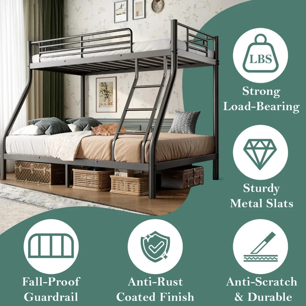 Twin Over Full Size Heavy Duty Bunk Beds