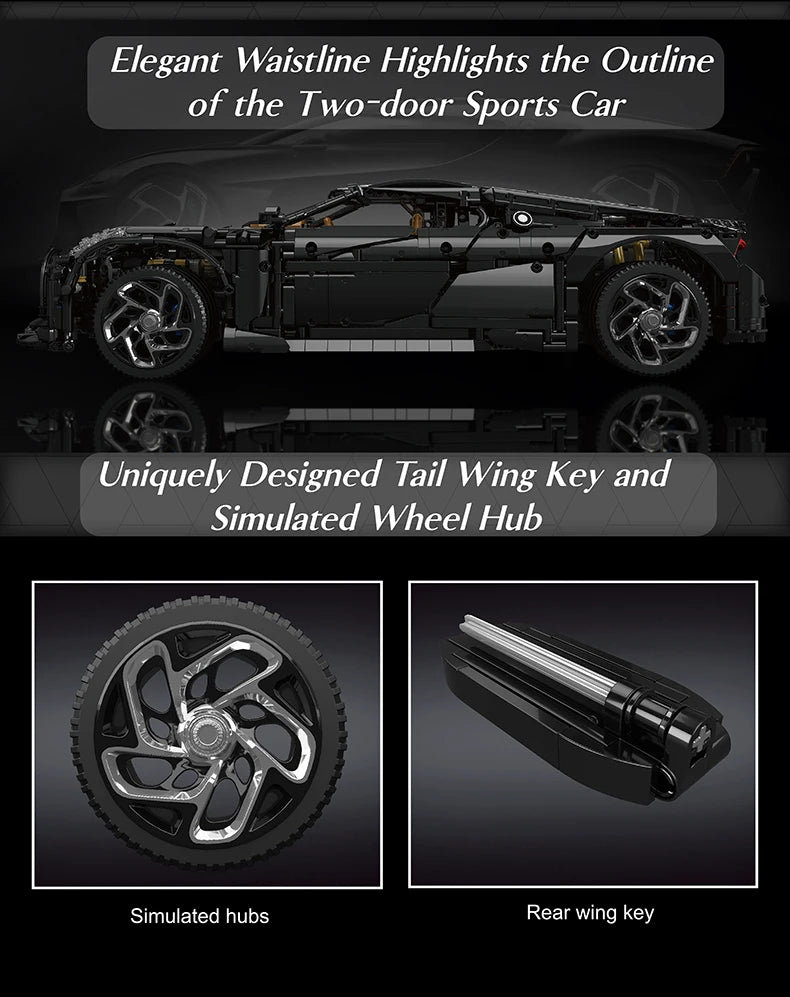 MOULD KING 13163 Bugatti Building Block Assembly