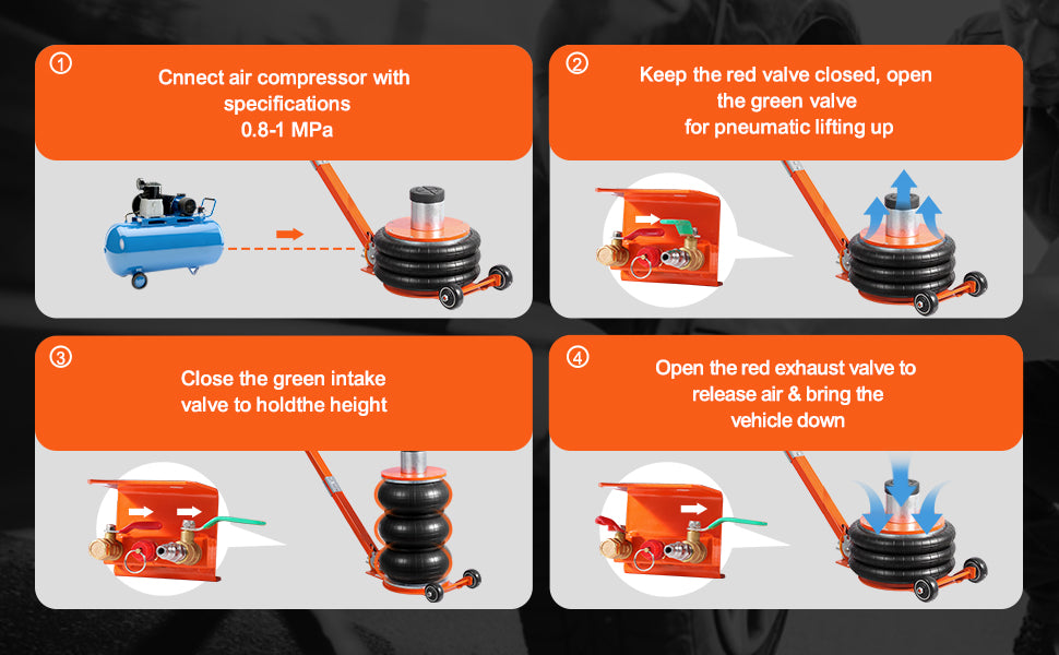 Air Jack 3/5 Ton Pneumatic Lifting Jack