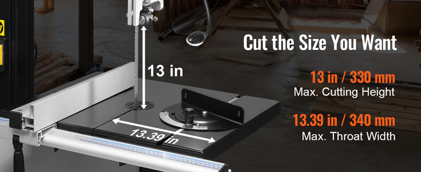 10/14Inch Band Saw 2-Speed Continuously Viable Benchtop Bandsaw
