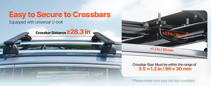 VEVOR Roof Rack Cargo Carrier 48x40x5.6“ Universal Rooftop Cargo Basket
