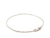 14k Diamond Cut White Gold Rope Anklet 2.0mm