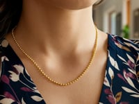 Moon Cut Bead Chain in 14k Yellow Gold (2.00 mm)