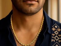 5.40 mm 14k Yellow Gold Solid Diamond Cut Rope Chain