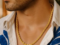 10K Yellow Gold Hollow Diamond Cut Rope Chain (5.00 mm)