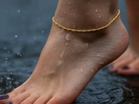 14k Gold Singapore Anklet 1.5mm