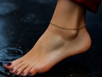 14K Gold Paperclip Anklet 1.5mm