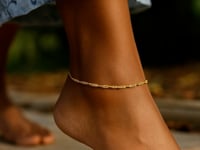 14k Gold Singapore Anklet 2.1mm